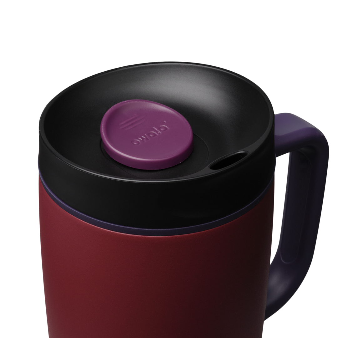 SmoothSip® Slider with Handle Burgundy Bay - 12oz
