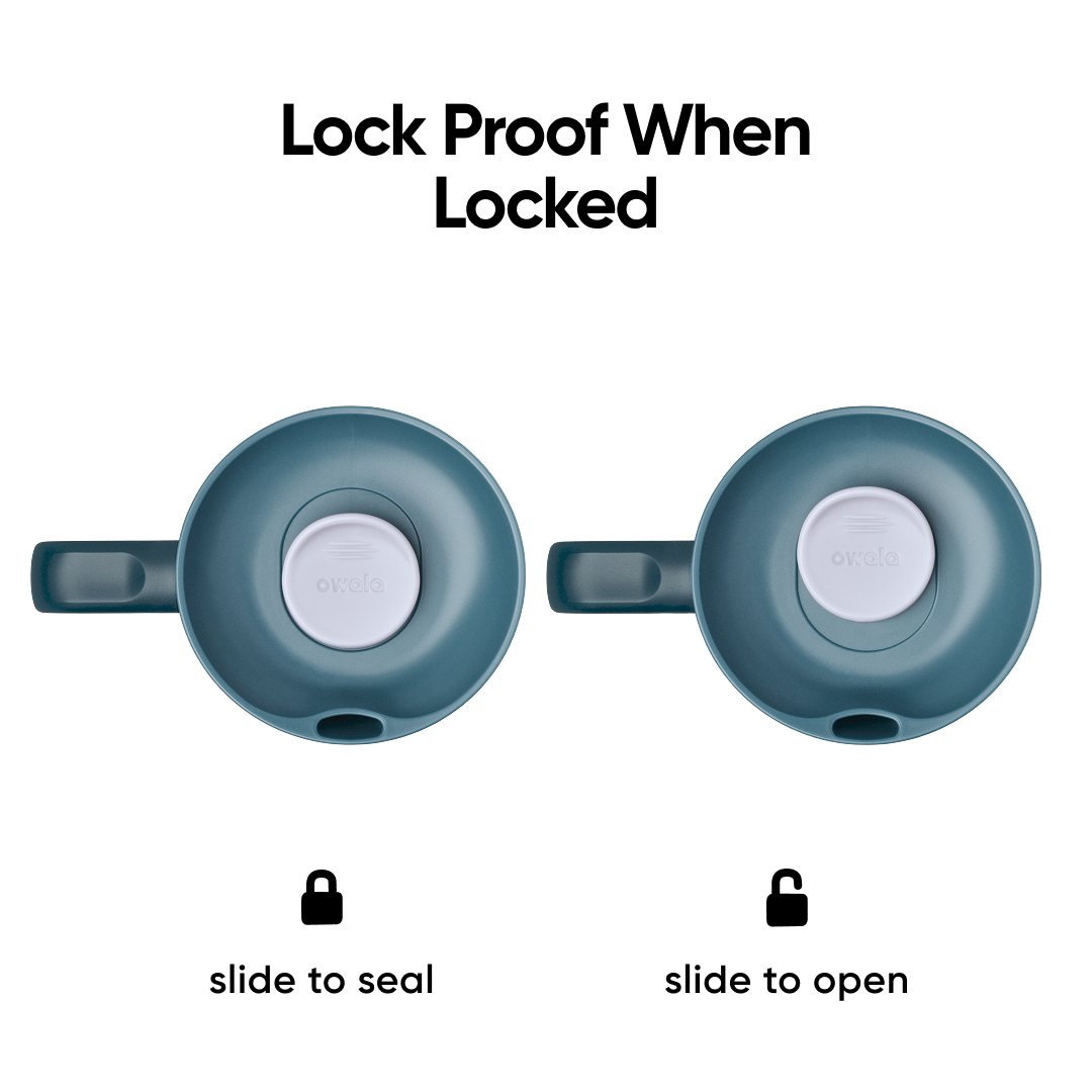SmoothSip® Slider with Handle Blue Steel - 12oz
