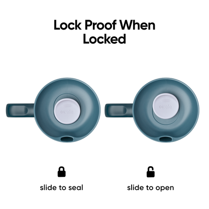 SmoothSip® Slider with Handle Blue Steel - 24oz